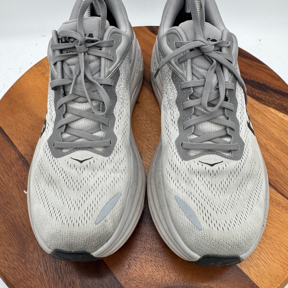 Hoka One One Bondi 8 Sharkskin Men Size 13D Lace Up 1123202 SHMS Running Walking - Picture 3 of 10
